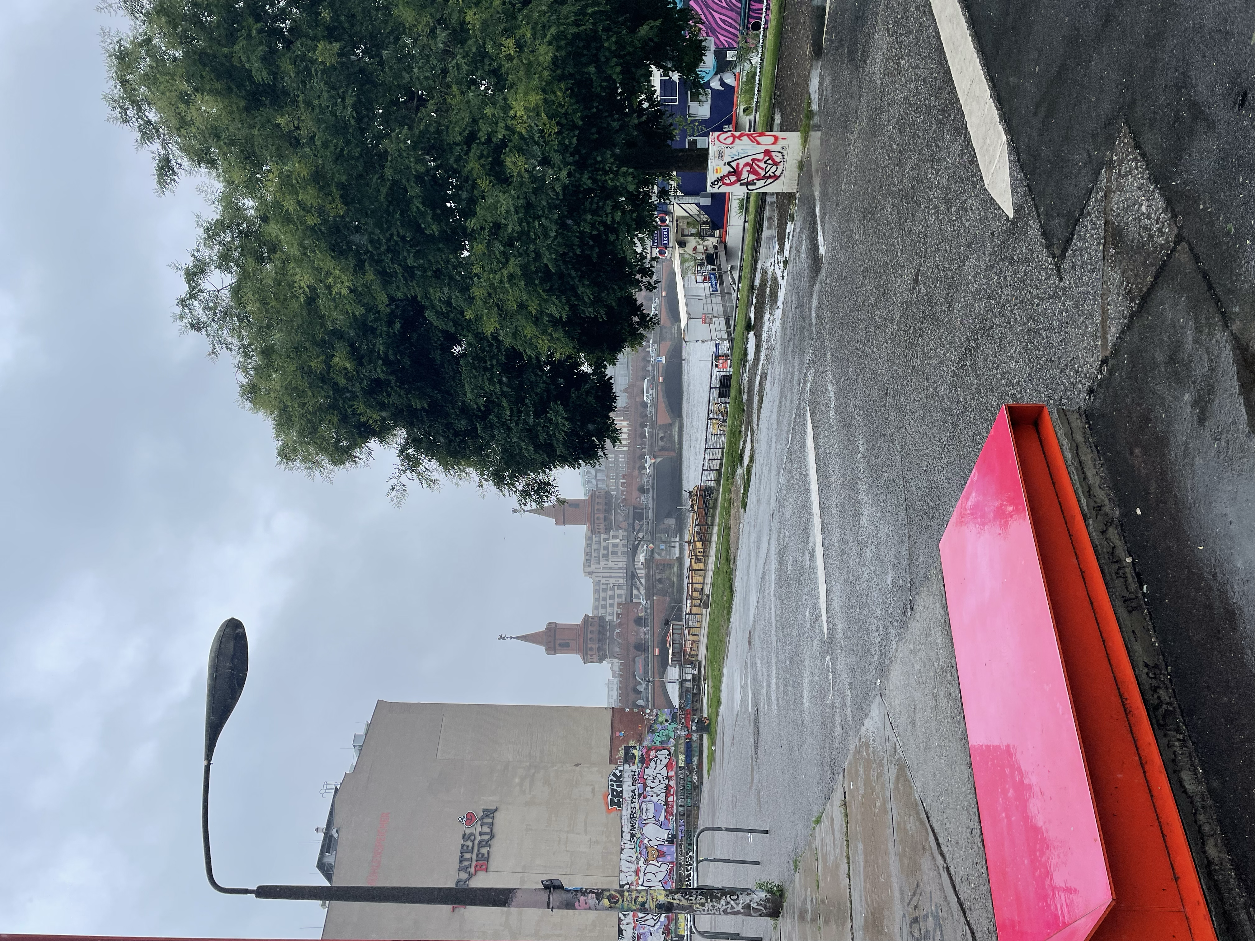 in front of wall museum